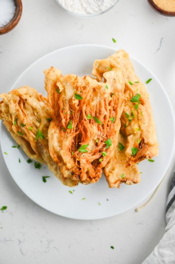 Fried Enoki Mushrooms